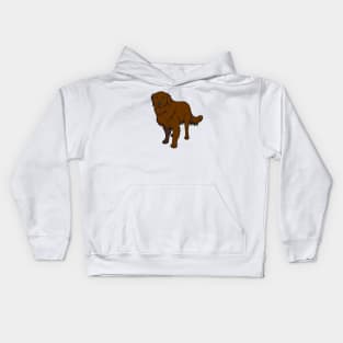 Golden Retriever dark golden Kids Hoodie